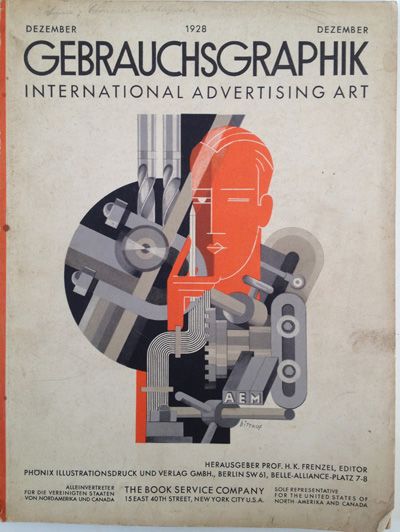 El Lissitzky article from the December 1928 issue of Gebrauchsgraphik, Cover View