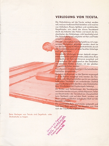 Booklet for "Tecuta - The New Copper Bronze Roof - Tecuta", 1929 by Hans Leistikow, View Five