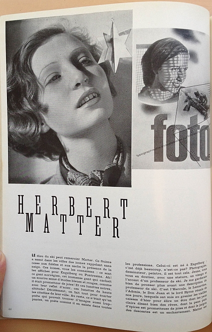 Herbert Matter Article from 15 February 1936 issue of Arts et Métiers Graphiques No. 51, Page 1